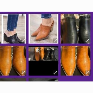 Womens Western Black and Tan Leather Boots
